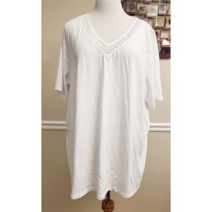 Lane Bryant Beaded Neck Top